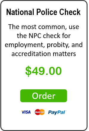 Order a police check